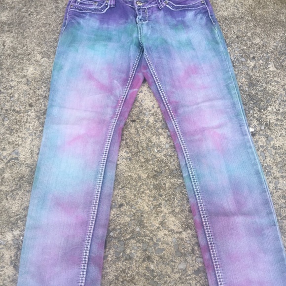 Vanilla Star Denim - Vanilla Star Tye-Dyed Denim Jeans Cool Hippie
